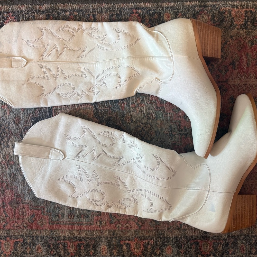 Billini White Western Over-the-Knee Boots